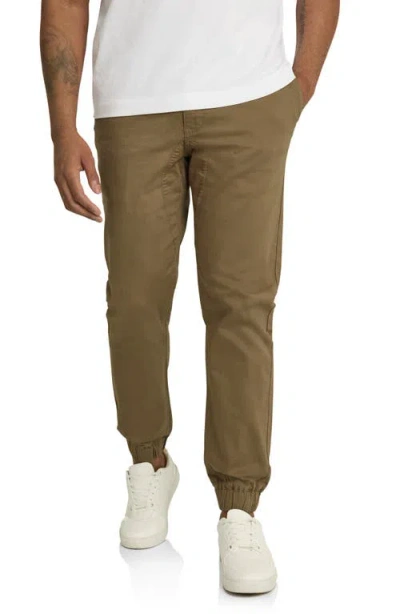 Johnny Bigg Comfort Stretch Cotton Knit Joggers In Taupe