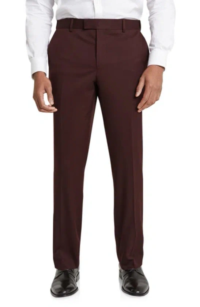Johnny Bigg Cooper Stretch Dress Trousers In Sangria