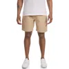 Johnny Bigg Cove Drawstring Waist Cotton & Linen Short In Wheat