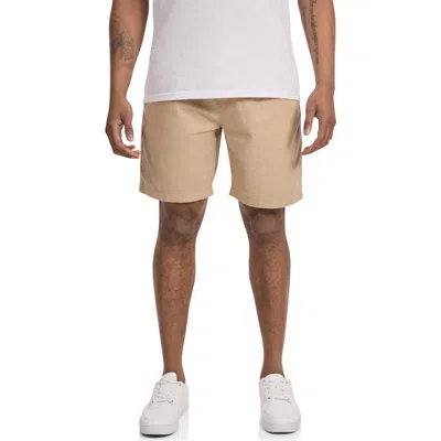 Johnny Bigg Cove Drawstring Waist Cotton & Linen Short In Wheat
