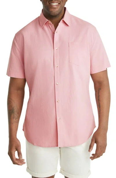 Johnny Bigg Cuba Textured Short Sleeve Button-up Shirt In Seashell