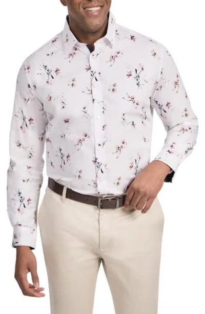Johnny Bigg Drake Regular Fit Floral Cotton Button-up Shirt In Rose