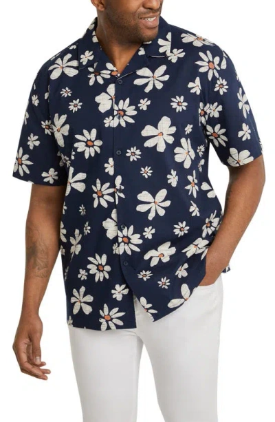 Johnny Bigg Grenada Relaxed Fit Camp Shirt In Navy