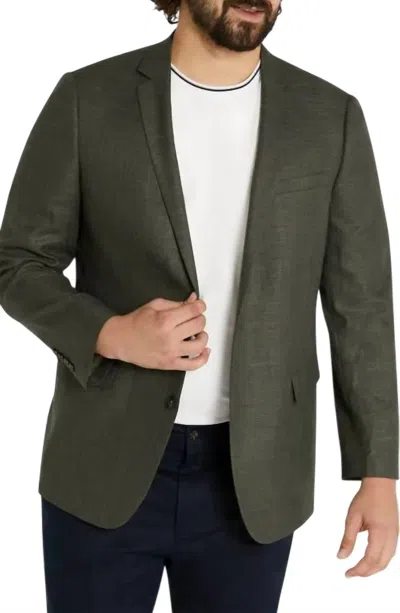 Johnny Bigg Harrison Textured Stretch Blazer In Fern In Green