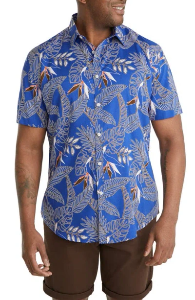 Johnny Bigg Java Tropical Short Sleeve Button-up Shirt In Santorini