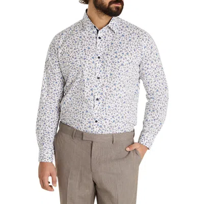 Johnny Bigg Lewis Regular Fit Stretch Cotton Button-up Shirt In Blue/white