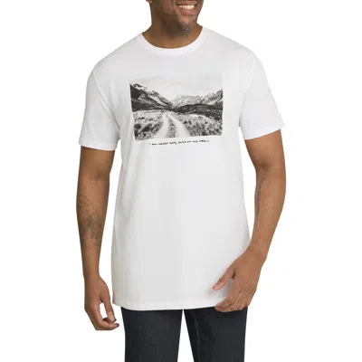 Johnny Bigg Montage Longline Graphic T-shirt In White