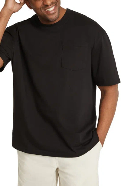 Johnny Bigg Relaxed Fit Cotton Pocket T-shirt In Black