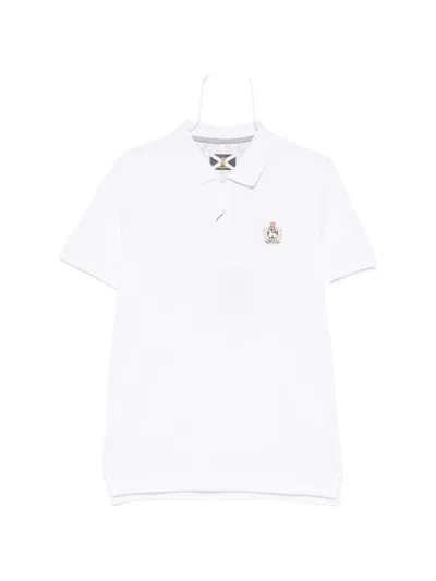 Johnny Lambs Logo-embroidered Polo Shirt In White