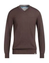 Johnny Lambs Man Sweater Chocolate Brown Size M Wool