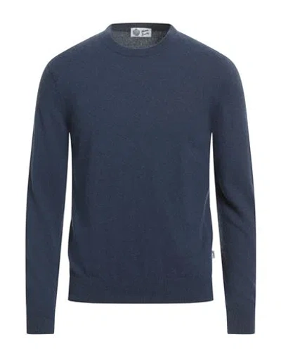 Johnny Lambs Man Sweater Slate Blue Size M Cashmere
