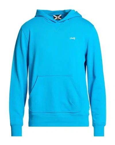 Johnny Lambs Man Sweatshirt Azure Size M Cotton In Blue