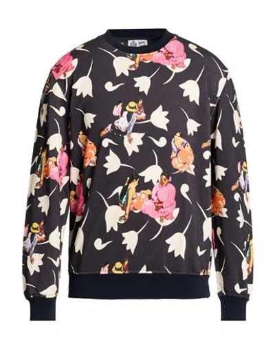 Johnny Lambs Man Sweatshirt Midnight Blue Size 3xl Cotton In Multi