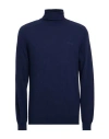 Johnny Lambs Man Turtleneck Navy Size Xl Viscose, Wool, Polyamide, Cashmere In Blue