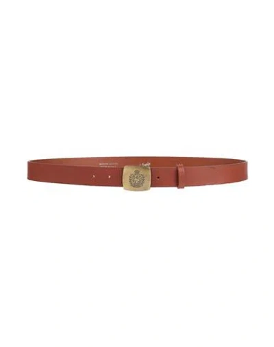 Johnny Lambs Woman Belt Tan Size 39.5 Leather In Brown
