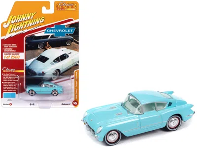 Johnny Lightning 1954 Chevrolet Corvair Concept Car Sky Blue With Light Blue Interior "classic Gold Collection" 2023