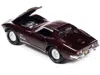 Johnny Lightning 1969 Chevrolet Corvette 427 Garnet Red Metallic "mcacn (muscle Car And Corvette Nationals)" Limited