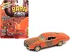 Johnny Lightning 1969 Dodge Charger R/t Orange (unrestored) "barn Finds" 1/64 Diecast Model Car By