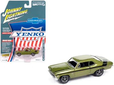 Johnny Lightning 1970 Chevrolet Nova Yenko Deuce Citrus Green Metallic With Black Stripes "muscle Cars Usa" Series