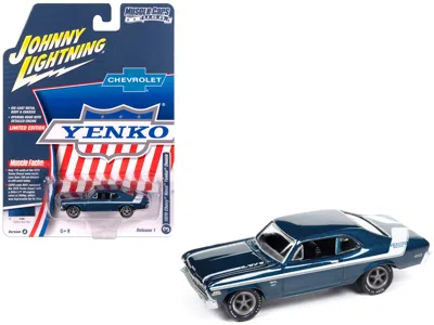 Johnny Lightning 1970 Chevrolet Nova Yenko Deuce Fathom Blue Metallic With White Stripes "muscle Cars Usa" Series