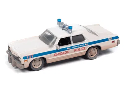Johnny Lightning 1975 Dodge Monaco "chicago Police" White (dirty Version) "blues Brothers" (1980) Movie "pop Culture"