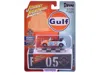 Johnny Lightning 1975 Volkswagen Super Beetle Convertible #05 "gulf Oil" Light Blue And Orange "mgminis Exclusive" Se In Multi