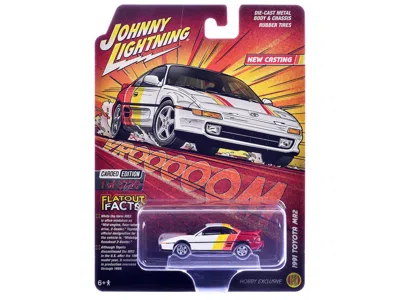 Johnny Lightning 1991 Toyota Mr2 White With Stripes "hobby Exclusive" Series Limited Edition To 3720 Pieces Worldwide