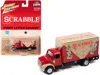 Johnny Lightning 1999 International Cargo Truck Red With Graphics "scrabble" "pop Culture" 2022 Release 2 1/64 Diecas