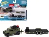 Johnny Lightning 2004 Hummer H2 Medium Sage Green With Open Trailer Limited Edition To 6012 Pieces Worldwide "truck A