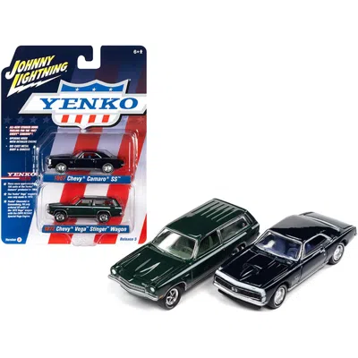 Johnny Lightning 2.75 X 2 In. 1-64 Scale 1967 Chevrolet Camaro 1972 Chevrolet Vega Stinger Wagon Yenko Cars Diecast M