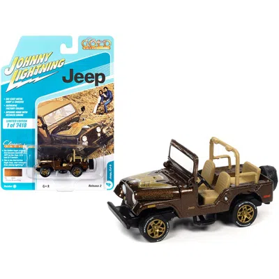 Johnny Lightning 2.75 X 2 In. 1-64 Scale Jeep Cj-5 Mocha Collection Limited Edition Worldwide Diecast Model Car, Meta