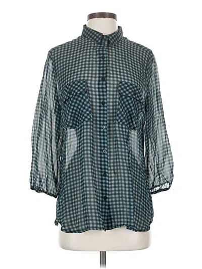 Pre-owned Johnny Was 3/4 Sleeve Blouse In Blue