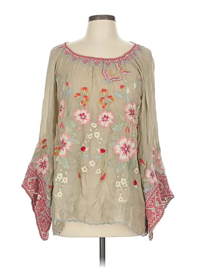 Johnny Was 3/4 Sleeve Blouse In Pink