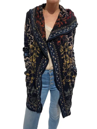 Pre-owned Johnny Was Abbey Short Hoodie In Black