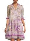 Johnny Was Abbey Tiered Mini Dress In Dallia In Multi