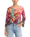 Johnny Was Adalena Kimono Sleeve Top In Multi