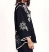 Johnny Was Addison Kimono Sleeve Shirt In Black In Black