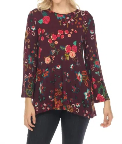 Johnny Was Adrianna Swing Tunic In Multi In Red