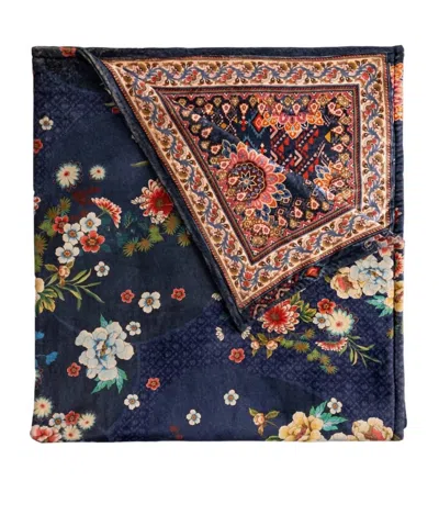 Johnny Was Advestia Travel Blanket In Multicolor In Blue