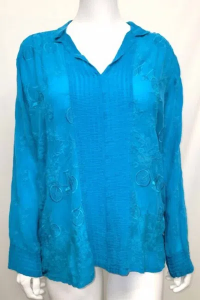 Johnny Was Aimee Ryder Blouse In Blue