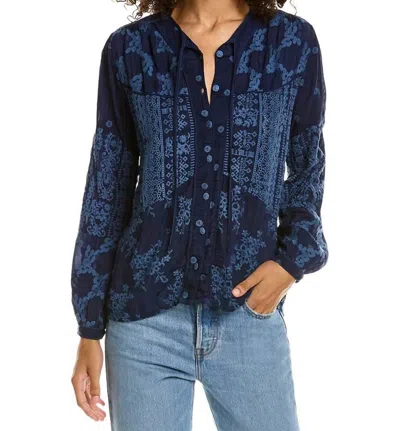 Johnny Was Alistair Amiee Floral Tunic In Blue