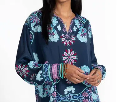 Johnny Was Amaya Blouse In Navy