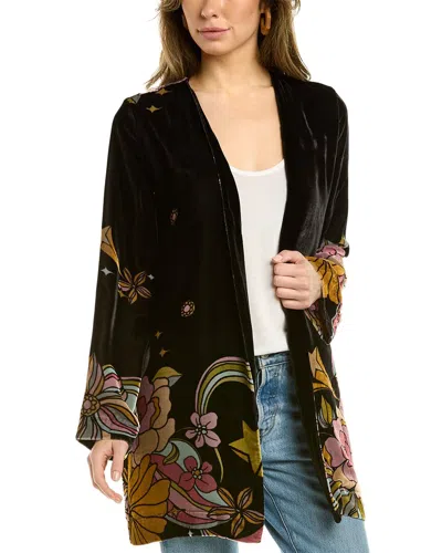 Johnny Was Andy Silk-blend Kimono In Black