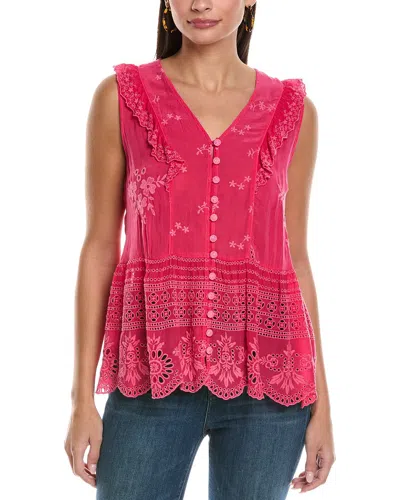 Johnny Was Anitta Blouse In Pink