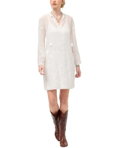 Johnny Was Ankah Mini Slip Dress In White