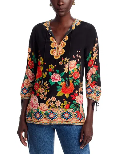 Johnny Was Ankah Tie Cuff Top In Multi