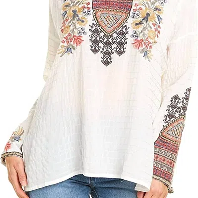 Johnny Was Anshi Silk Blouse In White