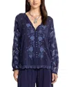 Johnny Was Anzhelina Tunic In Blue