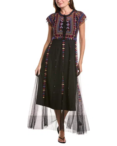 Johnny Was Apolonia Mesh Maxi Dress In Multi