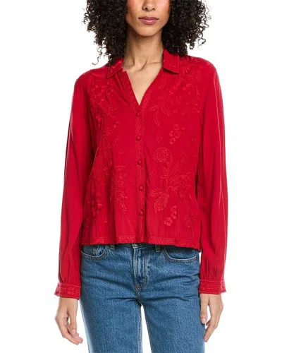 Johnny Was Aquijio Shirt In Red